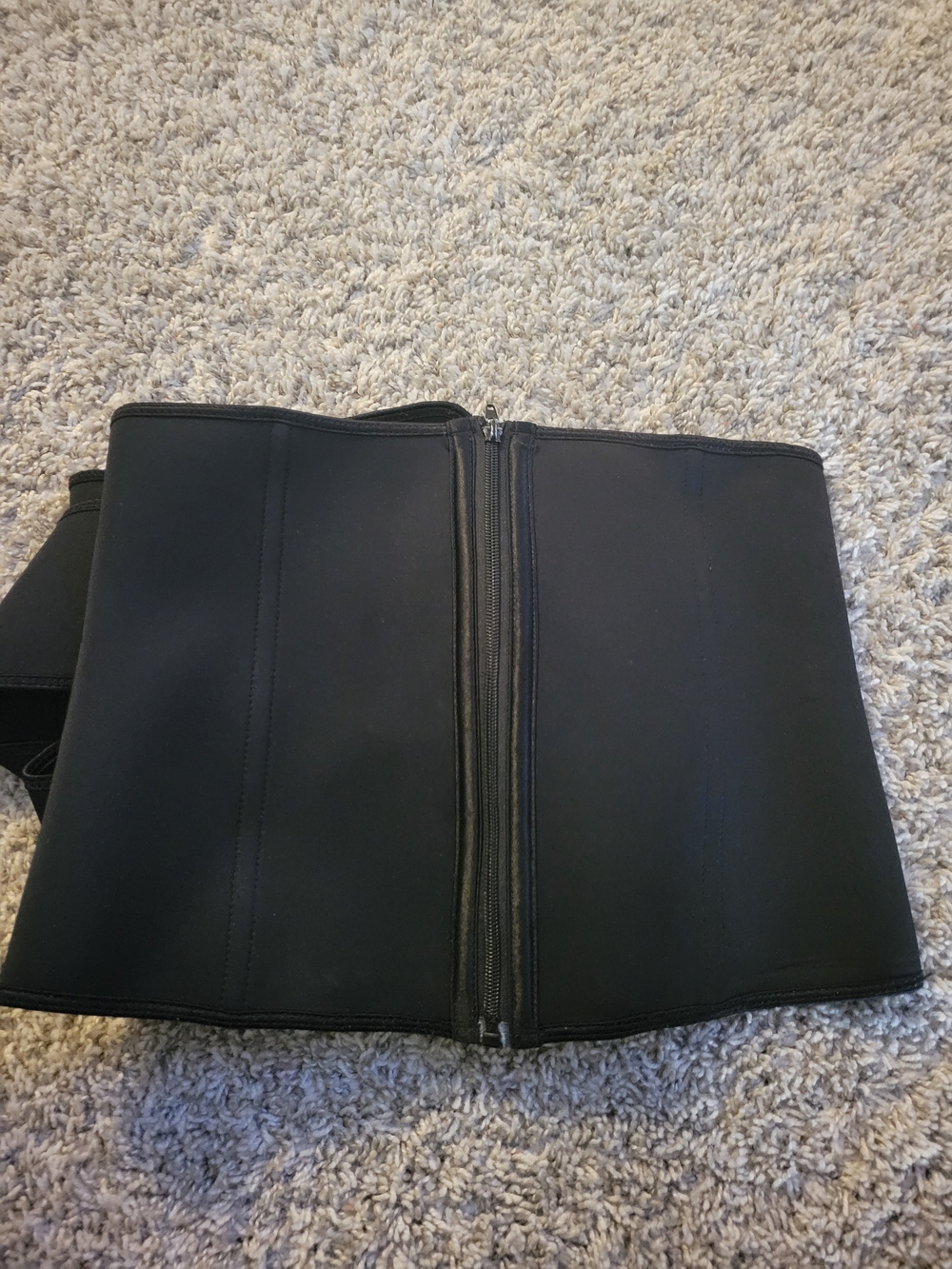 Women's Black Waist Trainer Zipper Belt